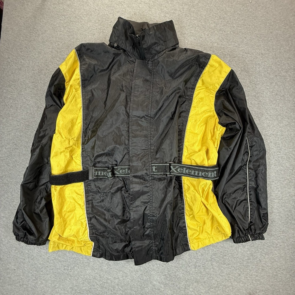 Xelement Advanced Motorcycle Gear Mens Rain Suit Yellow Black Jacket Pants XL